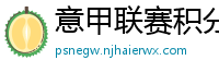 意甲联赛积分榜比分